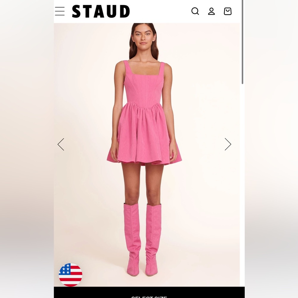 Staud size 4 Landscape dress in Lollipop pink. Worn once.